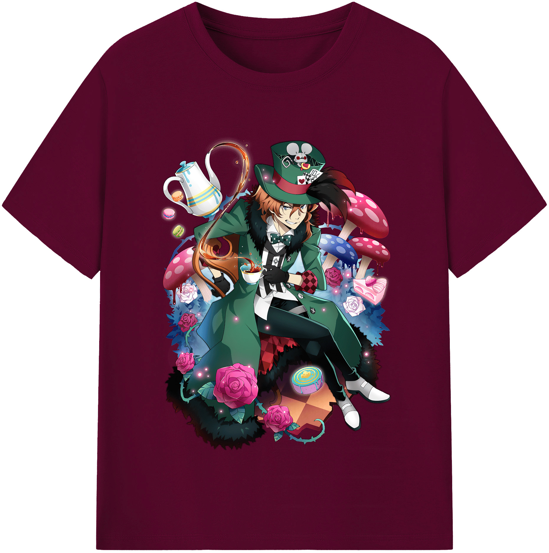 （画像用） 文豪ストレイドッグス Bungo Stray Dogs レディースカジュアルプリントTシャツ（綿100％）
